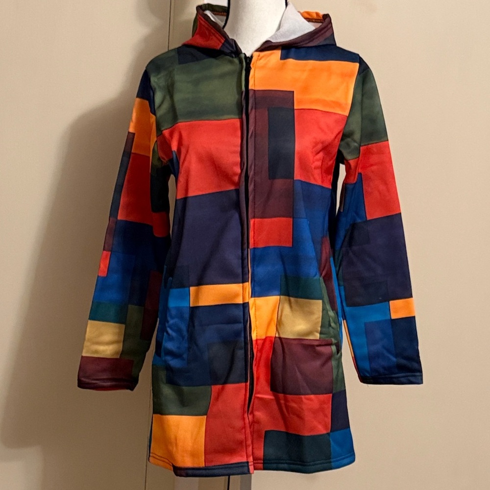 Multicolor Patchwork Utility Jacket S
